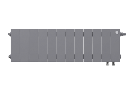 Биметаллический радиатор отопления Royal Thermo PianoForte 200 12 секций Silver Satin VDR